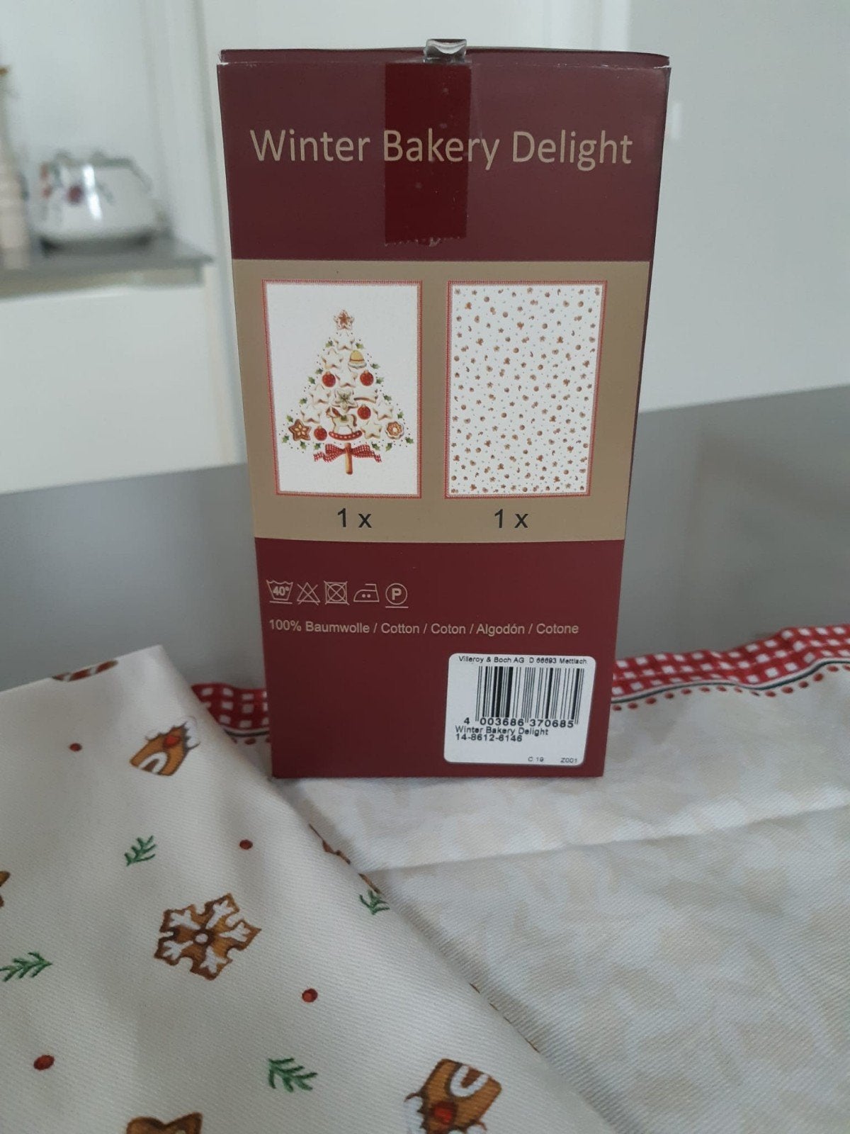 2 Theedoeken Kerst Villeroy en Boch Winter Bakery Delight, Diversen, Kerst, Ophalen of Verzenden, Nieuw