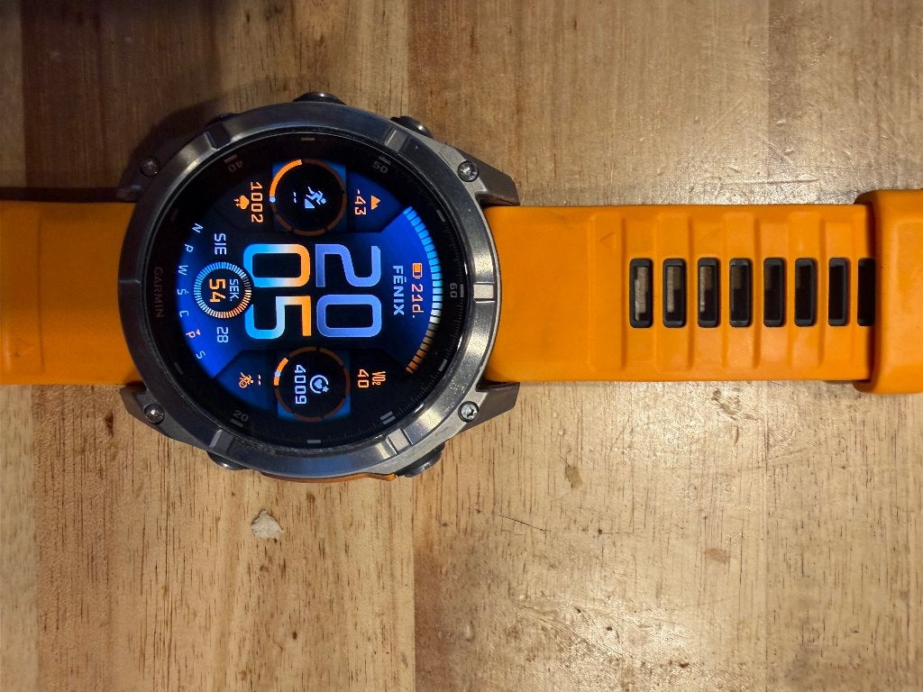 Garmin Fenix 8 AMOLED Sapphire Titanium Smartwatch 51mm, Ophalen of Verzenden, Zo goed als nieuw, GPS, Grijs