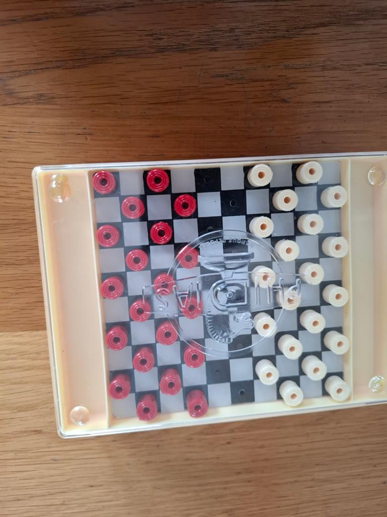 Vintage Phidias Reis Schaakspel - Damspel Jaren '60/'70, Phidias, Een of twee spelers, Ophalen of Verzenden, Zo goed als nieuw