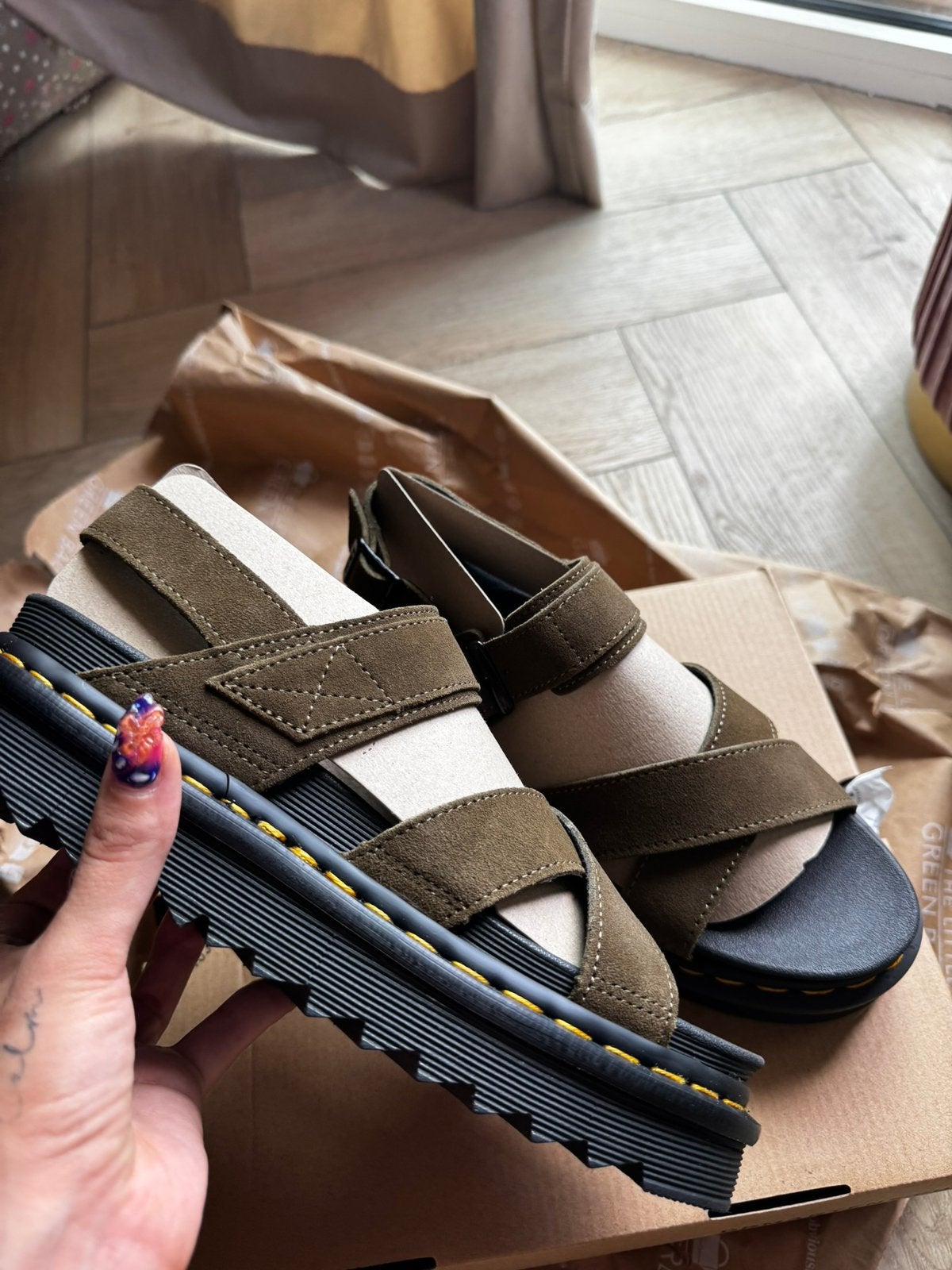 Dr Martens Voss 39, Nieuw, Groen, Sandalen of Muiltjes, Ophalen of Verzenden
