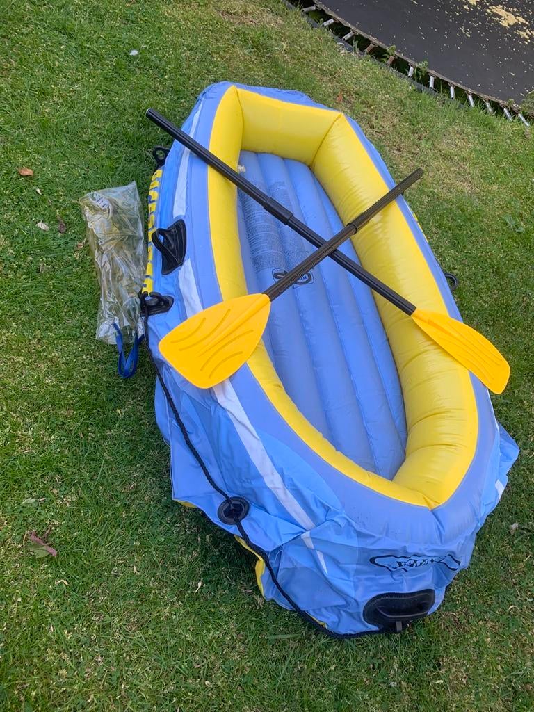 Opblaasbare boot met padels, Watersport en Boten, Verzenden, Gebruikt, Overige typen
