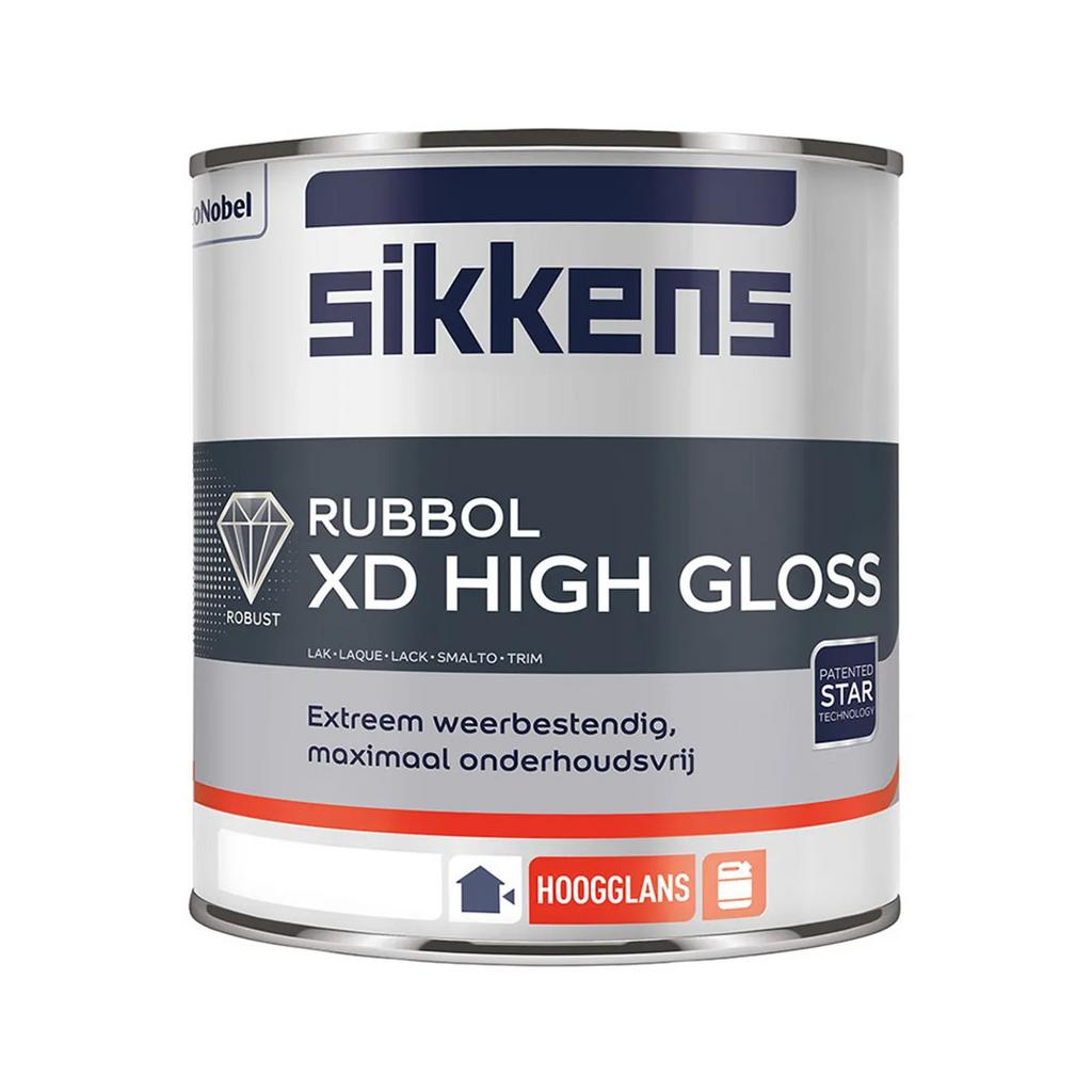 Sikkens Rubbol XD High Gloss RAL 9001, 1l  Ongeopend, Wit, Nieuw, Ophalen of Verzenden, Lak