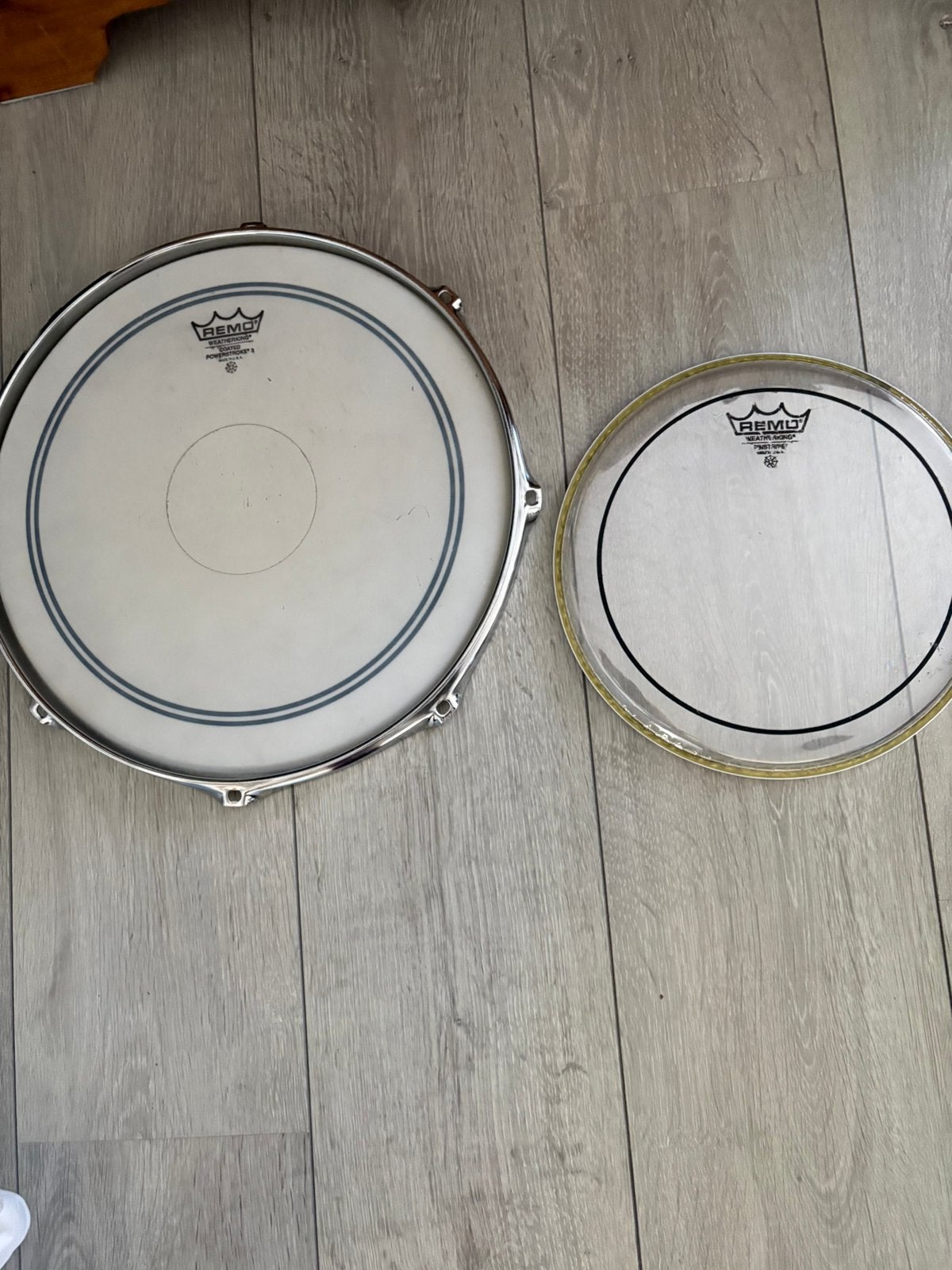 Drumvellen remo 14” met  en 9” pinstripe, Ophalen of Verzenden, Gebruikt, Overige merken