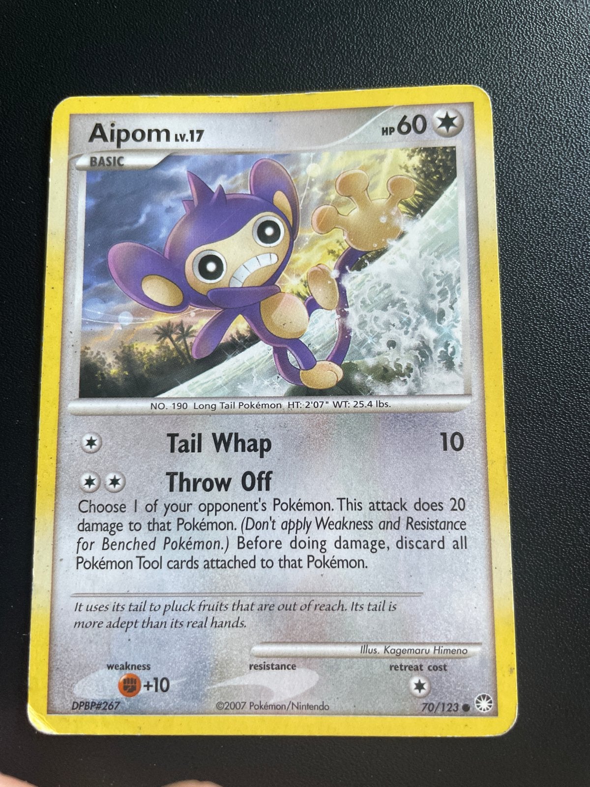 Pokémon Kaart Aipom LV.17 (2007) - DPBP#267, Hobby en Vrije tijd, Verzamelkaartspellen | Pokémon, Ophalen of Verzenden, Gebruikt