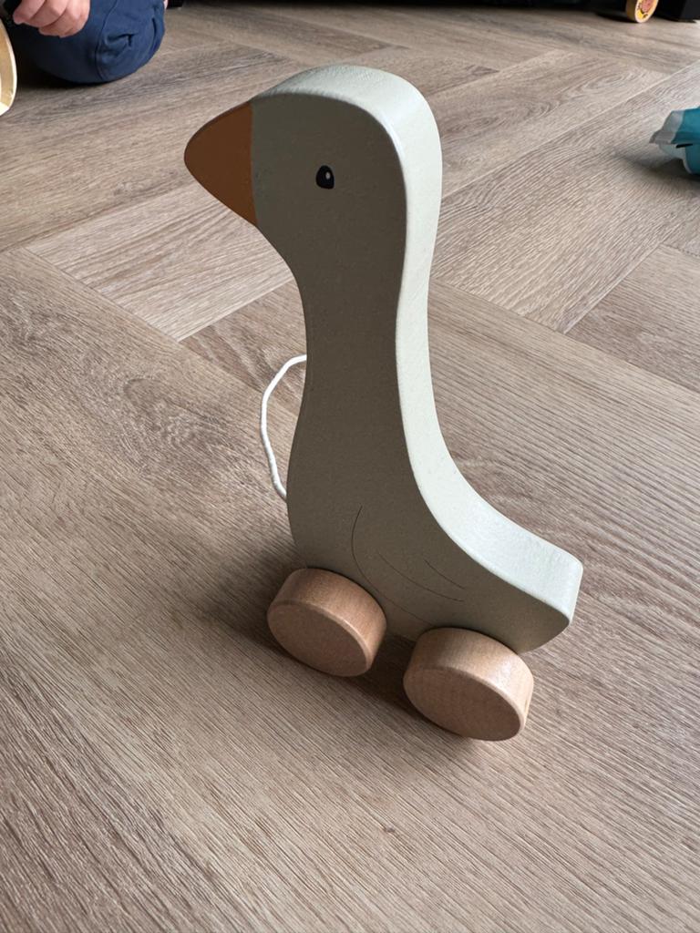 Houten trekganzen speelgoed, Kinderen en Baby's, Speelgoed | Houten speelgoed, Ophalen of Verzenden, Zo goed als nieuw, Duw- of Trekspeelgoed