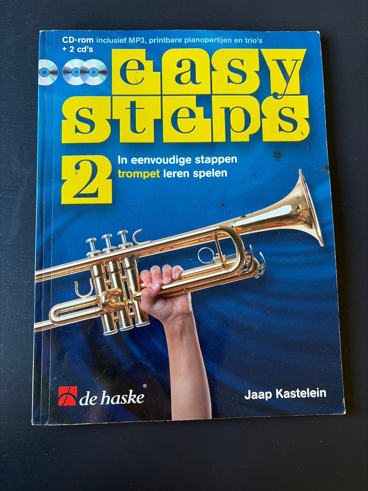 Easy Steps 2 Trompet - Jaap Kastelein (incl. CD-rom), Muziek en Instrumenten, Gebruikt, Overige genres, Les of Cursus, Ophalen of Verzenden