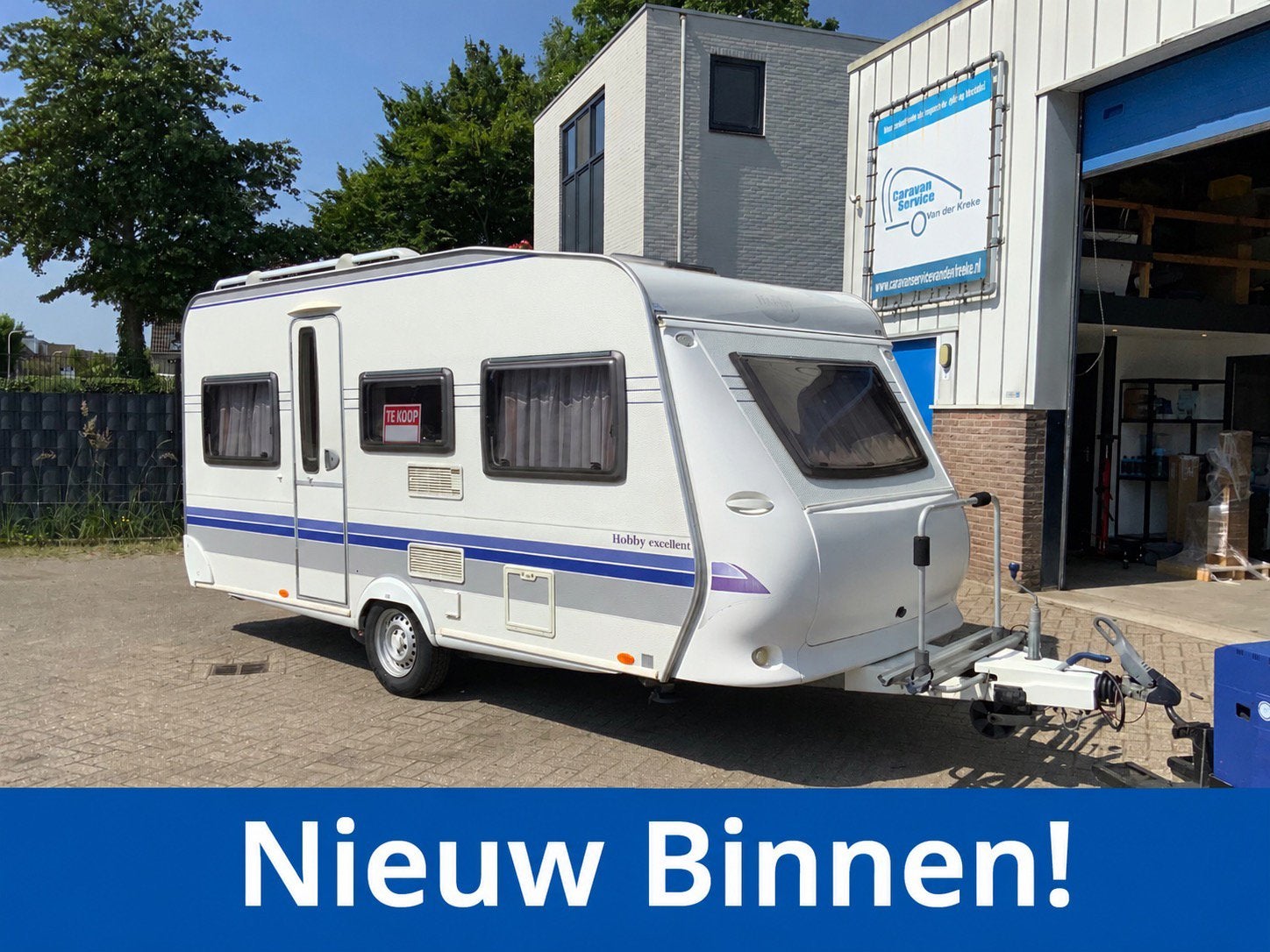 Hobby 450 UF Excellent, Caravans en Kamperen, Rondzit, Hobby, Dwarsbed, Bedrijf