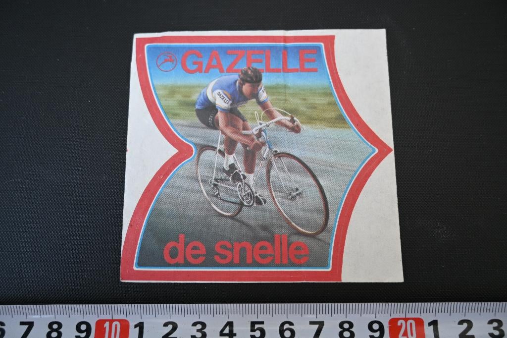 sticker fiets wielrennen GAZELLE de snelle, Ophalen, Zo goed als nieuw
