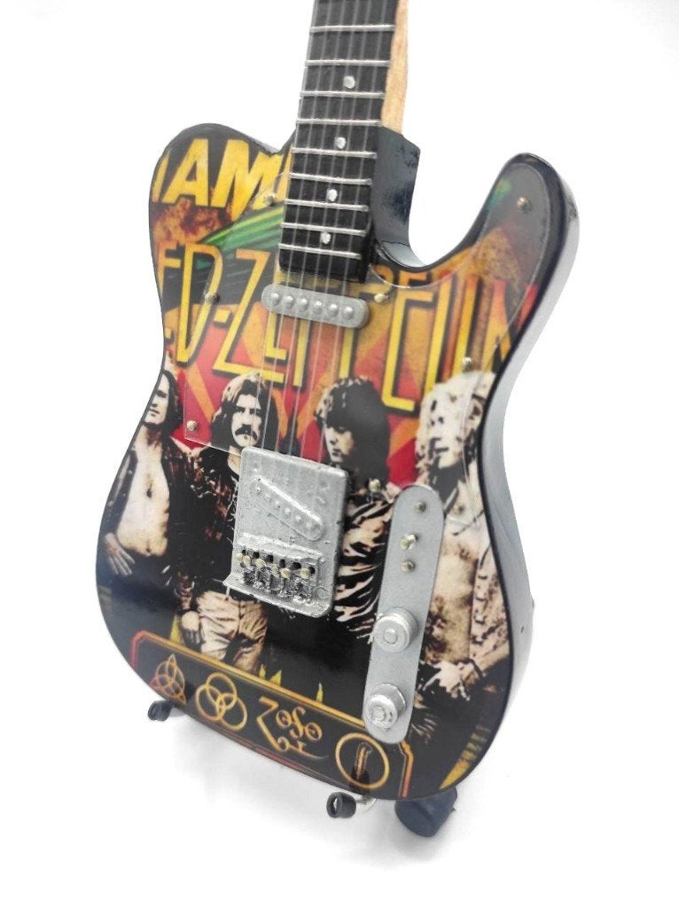 Led Zeppelin foto miniatuur gitaar 25cm mini guitar deco, Info@deconoord.nl, Deco Noord, Nieuw, Ophalen of Verzenden