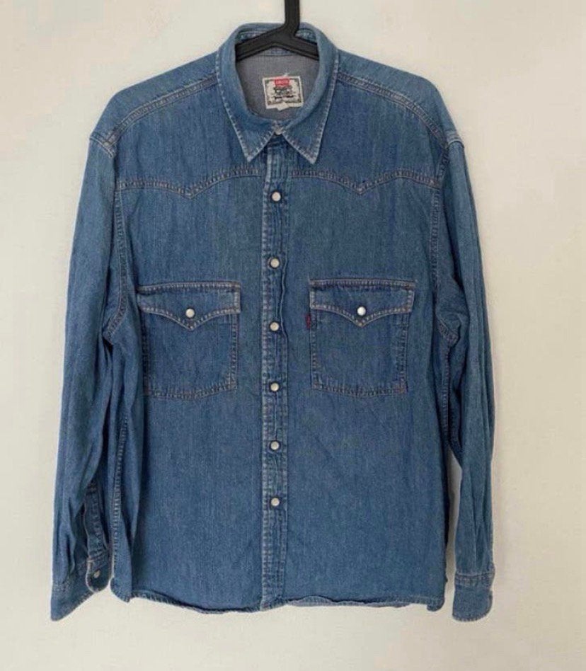 Levi’s spijkerjas, blouse. maat L, Kleding | Heren, Verzenden, Zo goed als nieuw, Blauw, Levi’s
