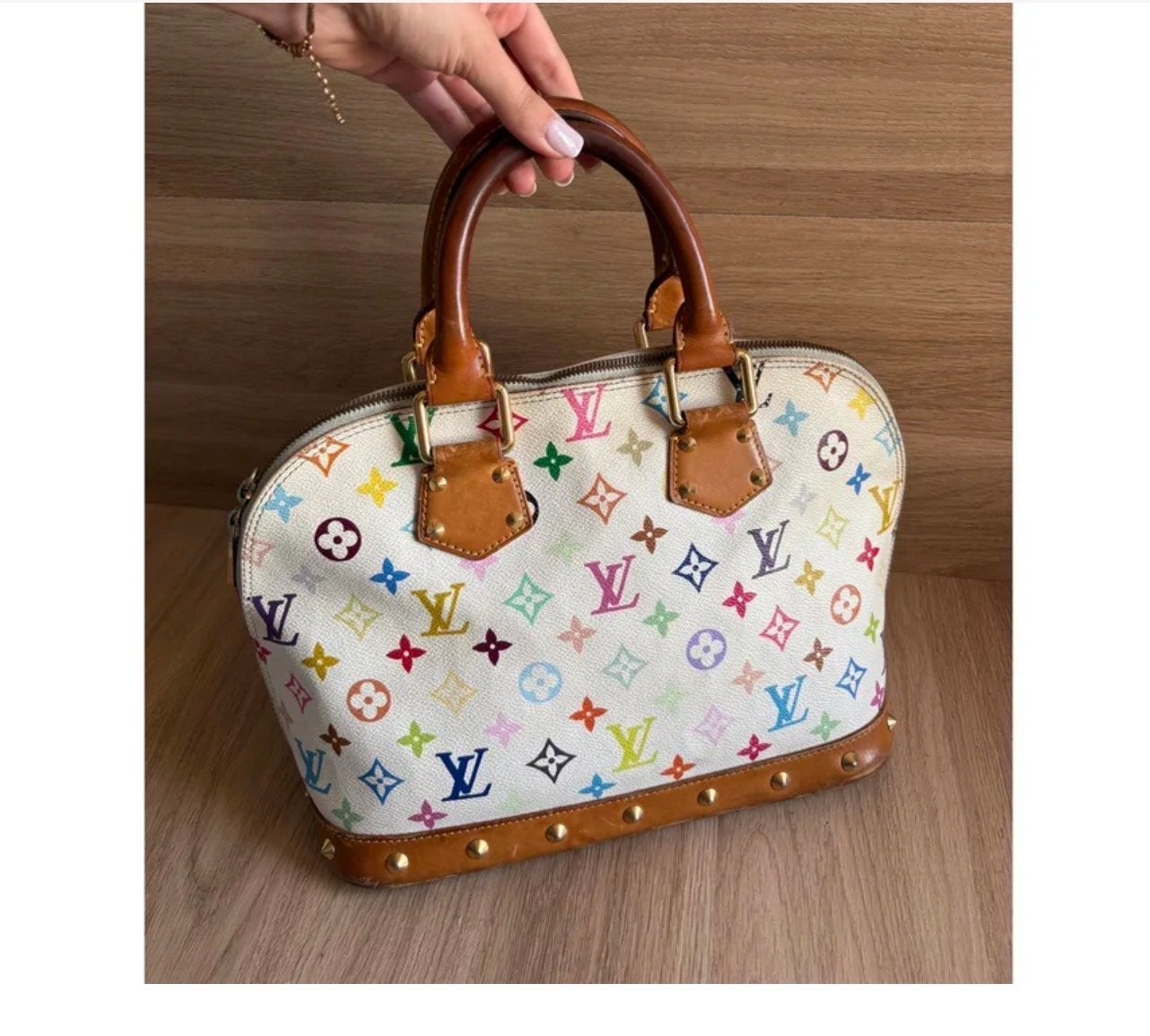 Louis Vuitton Alma Multicolor Handtas, Ophalen of Verzenden, Gebruikt, Overige kleuren, Handtas