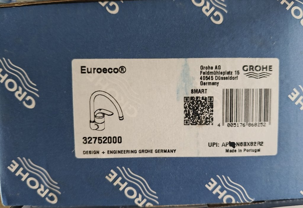Grohe Euroeco Keukenmengkraan Chroom - NIEUW, Ophalen of Verzenden, Nieuw, Chroom, Kraan