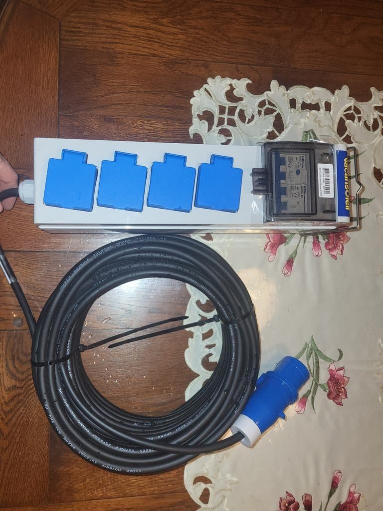 TVU Stekkerdoos/Campingstekker met aardlekschakelaar (nieuw), Ophalen of Verzenden