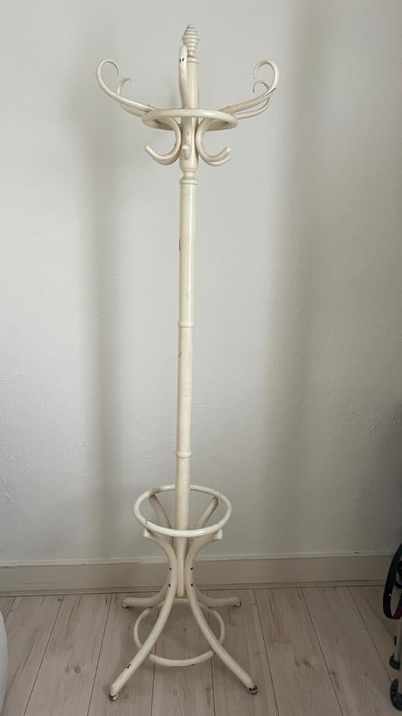 Vintage staande kapstok - Crème wit, Ophalen of Verzenden, Zo goed als nieuw, Staande kapstok, 150 tot 200 cm