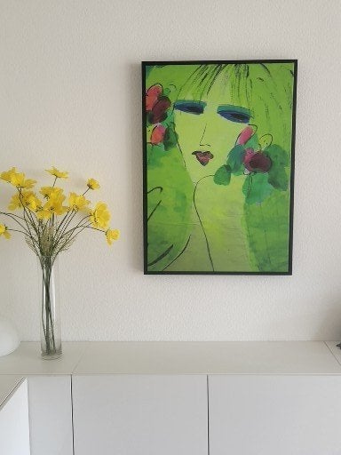 Walasse Ting      GROEN, Antiek en Kunst, Kunst | Schilderijen | Abstract, Ophalen