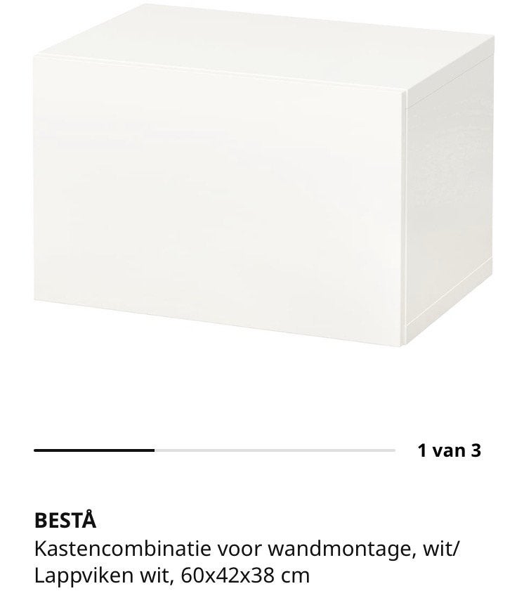 Besta ikea, bovenblad glas, kasten diverse onderdelen, Ophalen, Gebruikt, 25 tot 50 cm