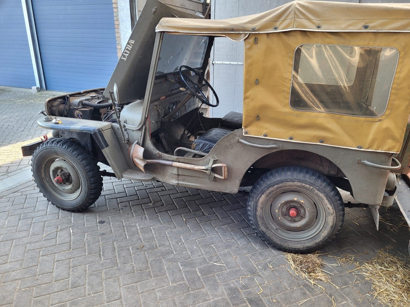 Softtop/Huif voor Jeep Willys CJ3A 1953 - Gebruikt, Ophalen of Verzenden, Voor, Jeep, Spatbord