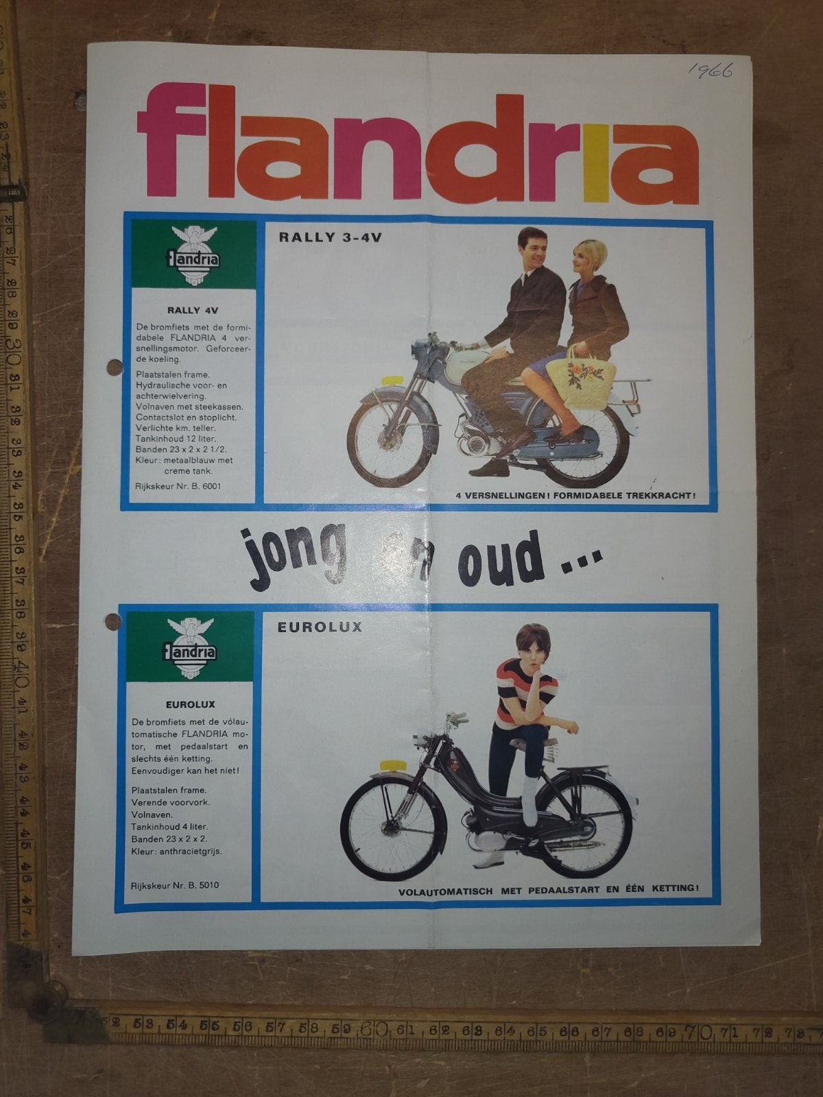 Flandria Folder 1966, Ophalen of Verzenden, Gebruikt