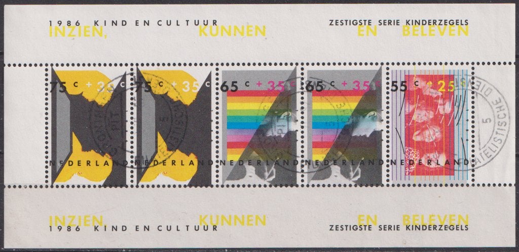 Kinder blok No.1366 O. ADV. no.74 I., Verzenden, Na 1940, Gestempeld