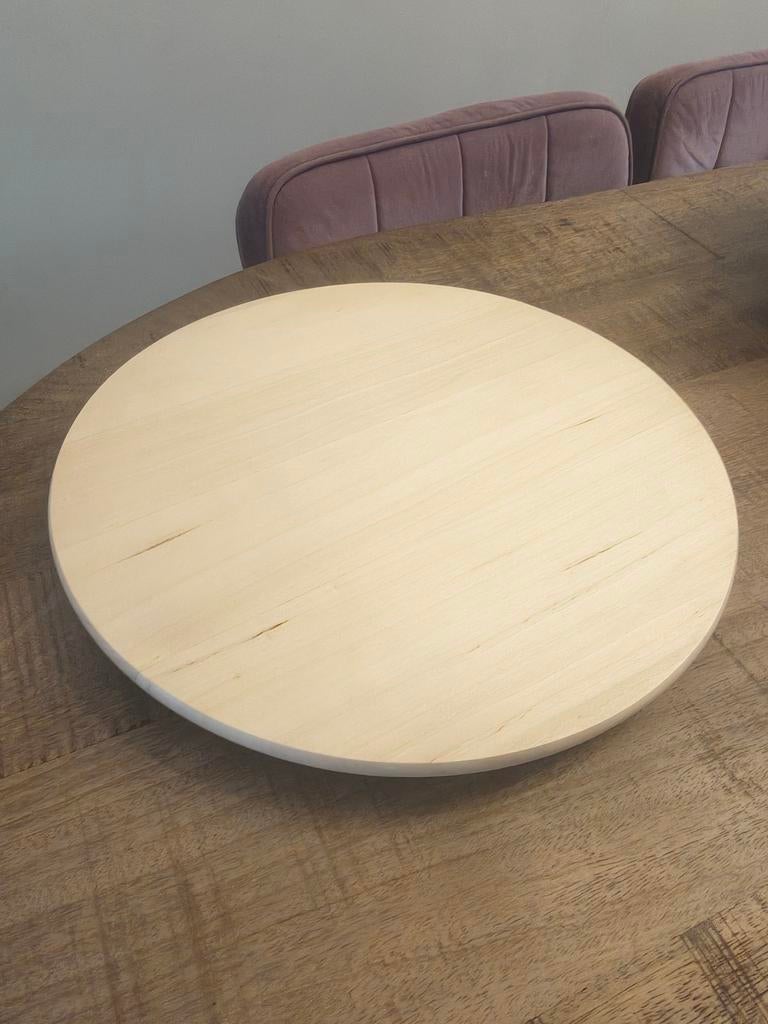 IKEA Draaiplateau 38cm - Houten Lazy Susan, Ophalen of Verzenden, Zo goed als nieuw, Beige, Hout
