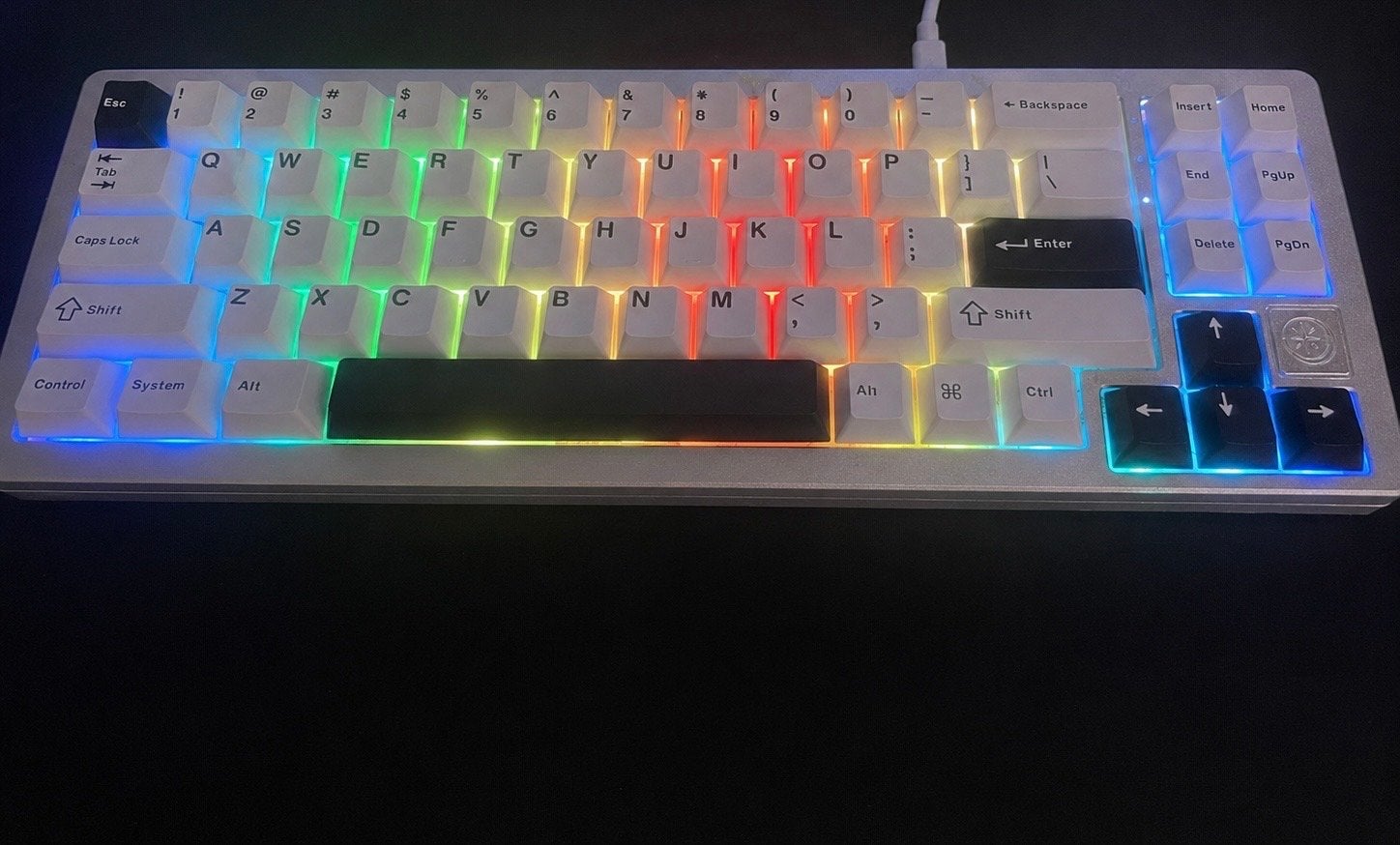 Yunzii mechanisch toetsenbord met RGB-verlichting, Computers en Software, Gaming toetsenbord, Ophalen of Verzenden, Zo goed als nieuw