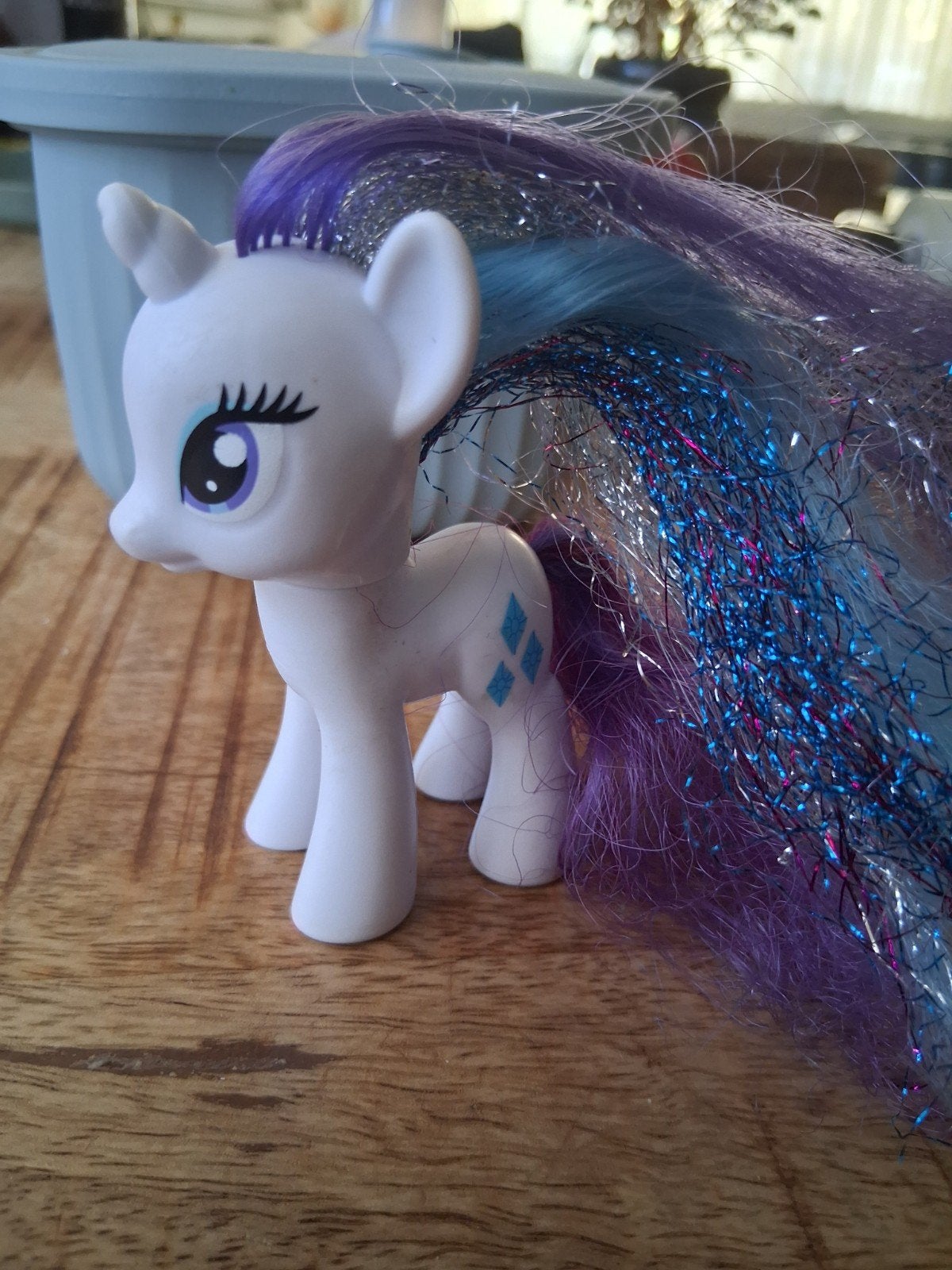 My Little Pony Rarity figuur - Wit met paars haar, Ophalen of Verzenden