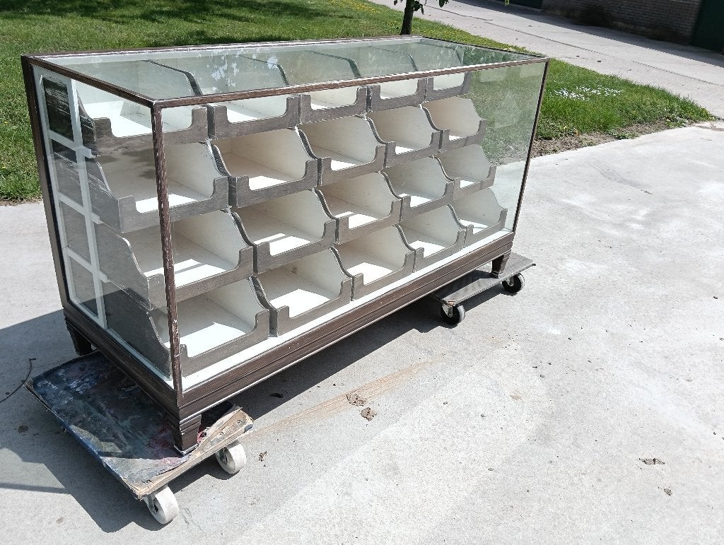 Schitterende oude winkel toonbank / vitrinekast, Ophalen, Gebruikt, 50 tot 75 cm
