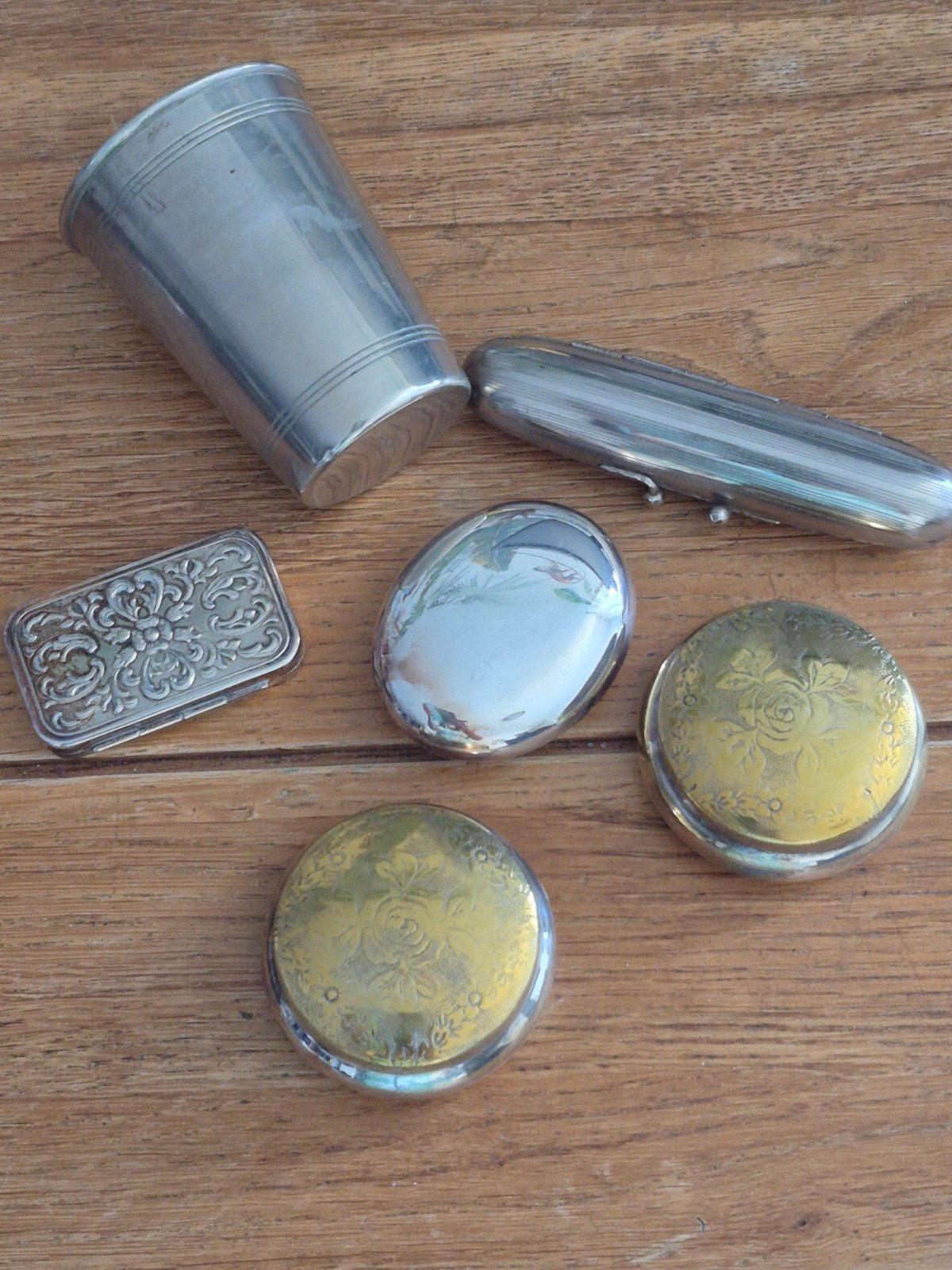 Verzilverde doosjes, Antiek en Kunst, Ophalen of Verzenden