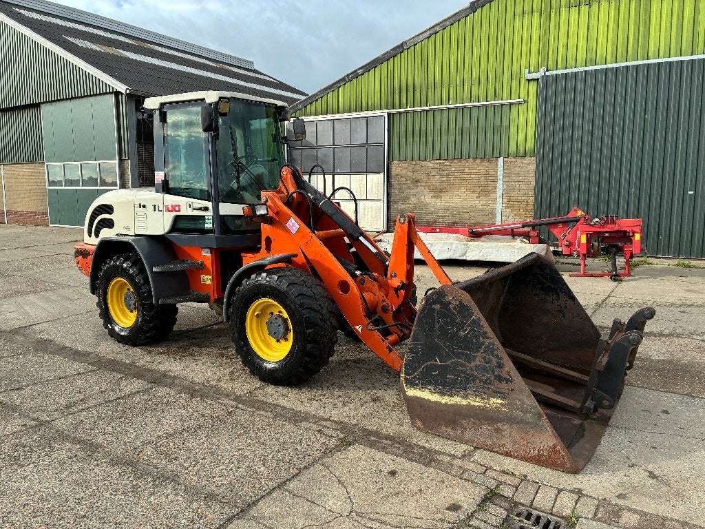 Terex TL100 loader met palletlepels en bak, Ophalen of Verzenden, Wiellader of Shovel