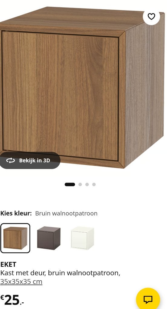 Eket kastje met deur 2 stuks, Huis en Inrichting, Ophalen, Gebruikt, Minder dan 150 cm, Minder dan 100 cm
