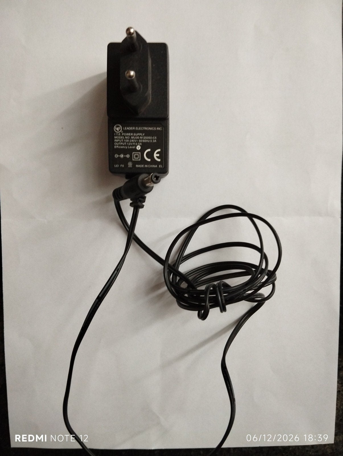 Voeding Adapter 12V 0.5A, Ophalen of Verzenden