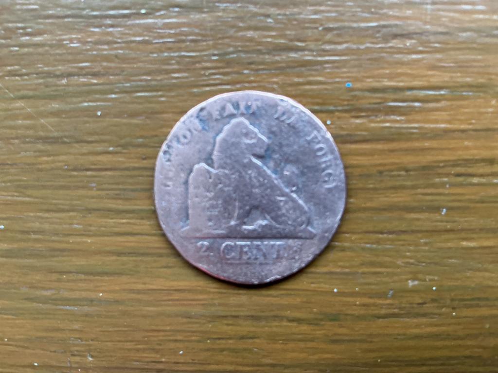 Munt België 2 centimes 1870 Leopold II, Postzegels en Munten, Munten | België, Ophalen of Verzenden