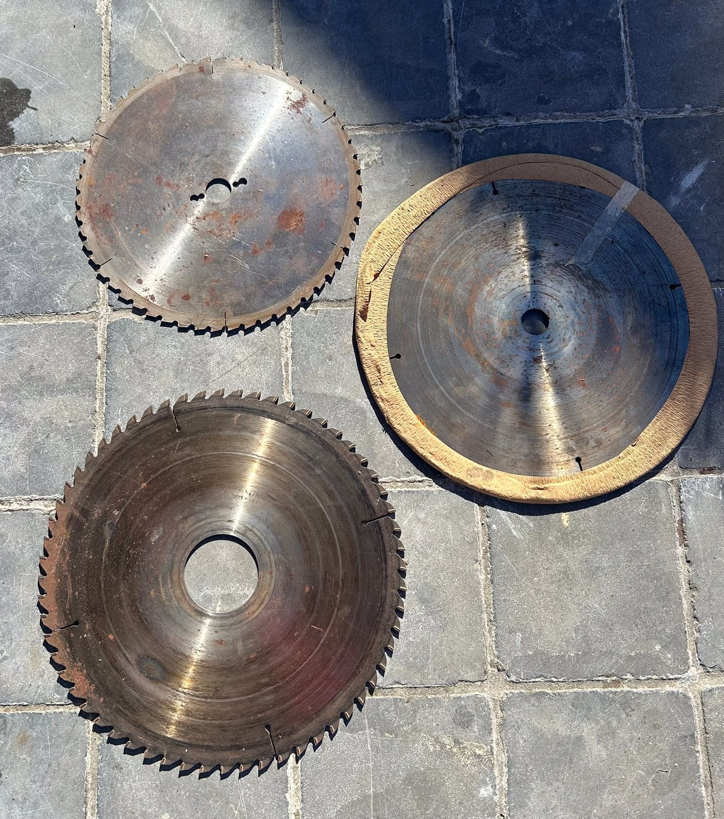 Zagen voor zaagmachine, geslepen, met verschillende asgaten, Gebruikt, 70 mm of meer, Overige typen, Ophalen of Verzenden