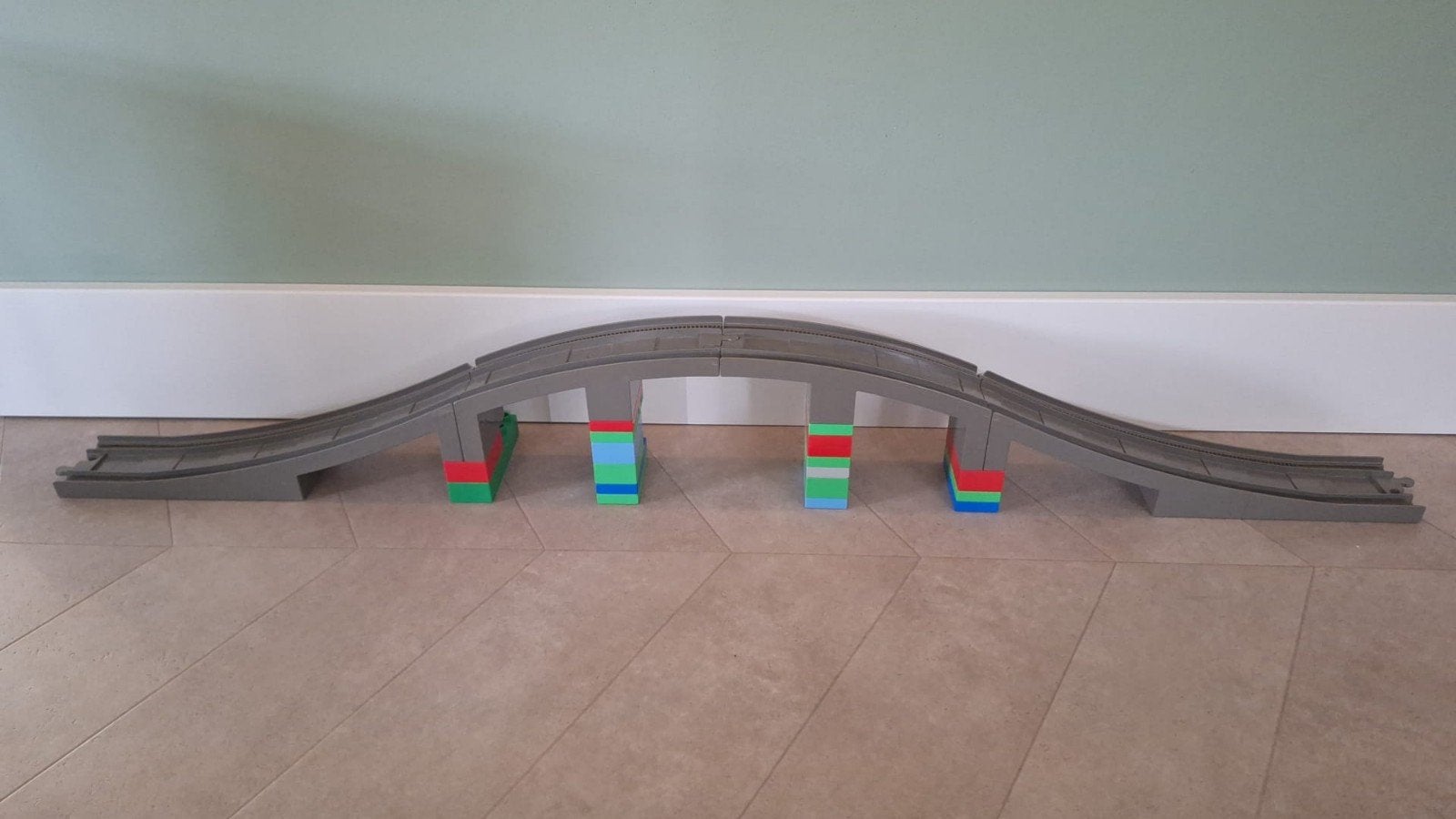 Enorme LEGO Duplo Treinset (Elektrisch) met 66x Rails, Brug, Kinderen en Baby's, Speelgoed | Duplo en Lego, Ophalen, Gebruikt