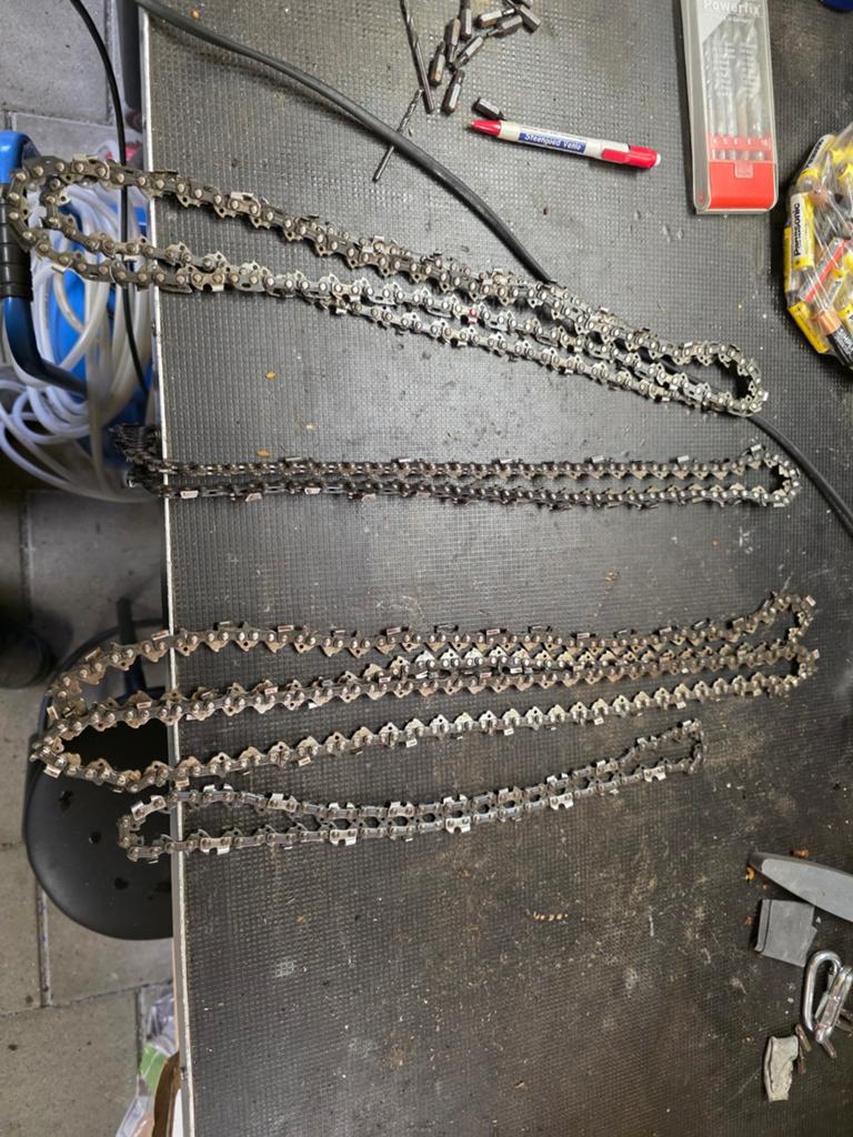 Te koop verschillende motorzaag kettingen, Verzenden, 1200 watt of meer, Kettingzaag, 70 mm of meer