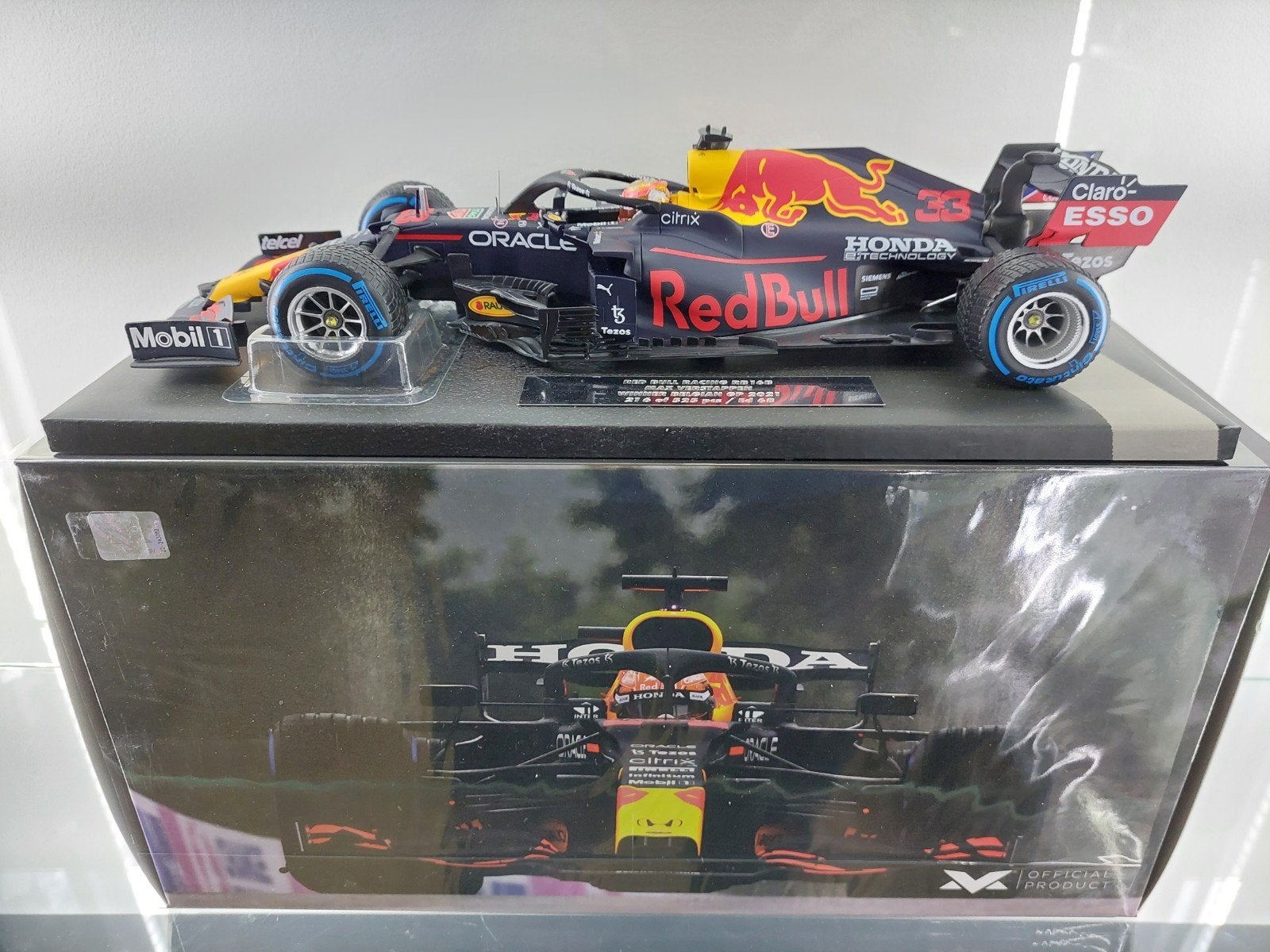 Max Verstappen Red Bull RB16B Belgian GP 2021 Modelauto, Ophalen, Zo goed als nieuw, Auto, MiniChamps