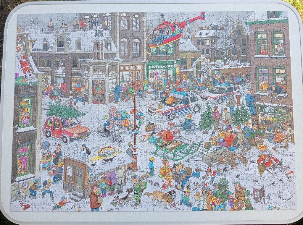 Puzzel Jan van Haasteren - Kerstmis - 1000 stukjes, Ophalen of Verzenden, 500 t/m 1500 stukjes, Zo goed als nieuw, Legpuzzel