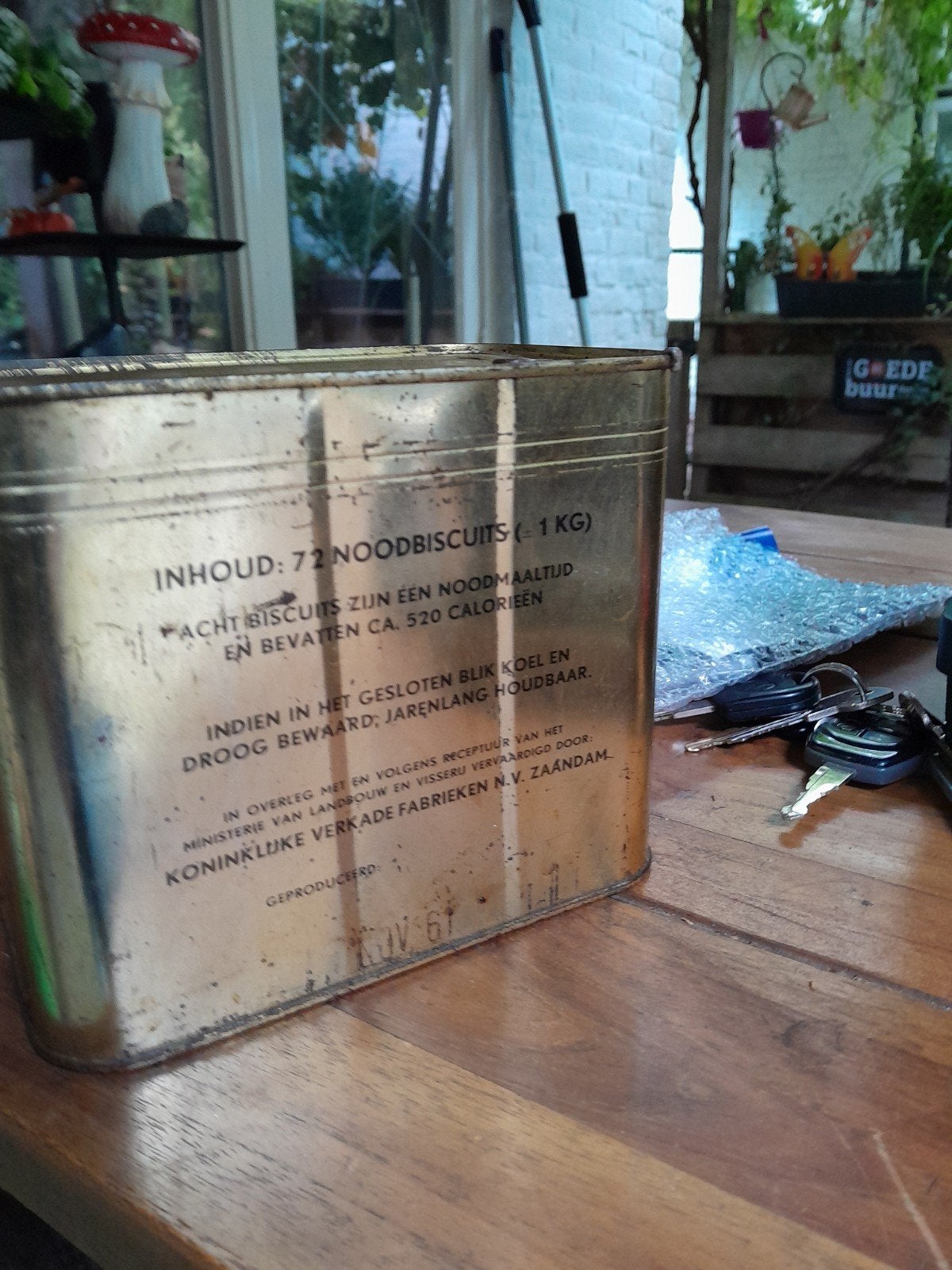 Vintage Noodbiscuit Blik - Koninklijke Verkade Fabrieken, Ophalen