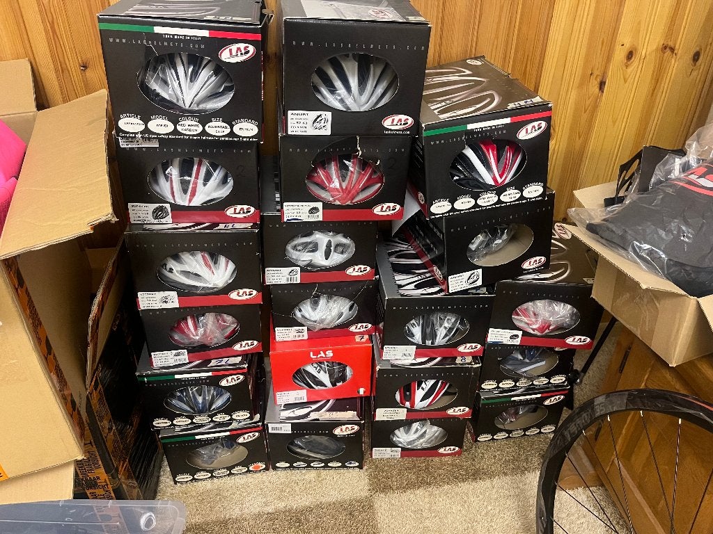 Partij 15x divers las Victory (supreme) Galaxi fiets helm, Ophalen of Verzenden, Nieuw, M, Heer of Dame