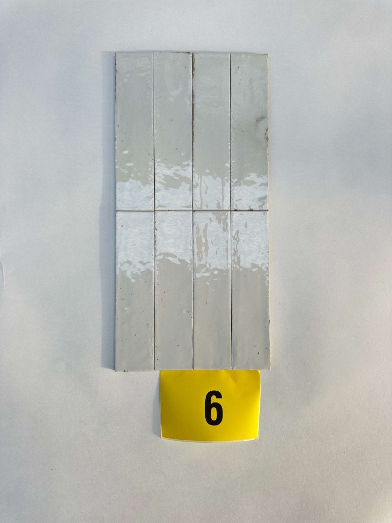 Witte, keramische tegels 6x24cm – ± 1,55 m² – restpartij, Ophalen, Nieuw, Minder dan 20 cm, 20 tot 40 cm