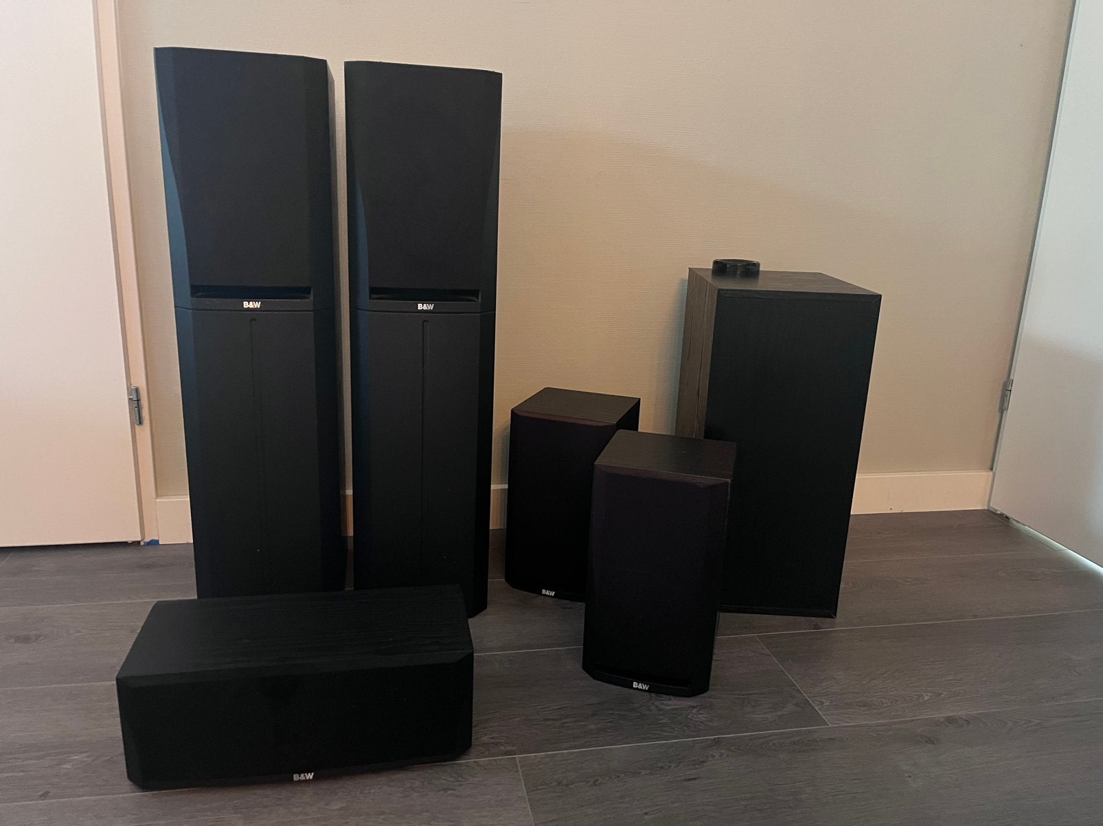 B&W surround set, Gebruikt, 70 watt of meer, 5.1-systeem, Overige spelers