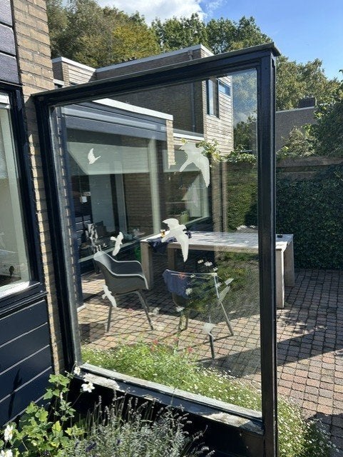 Raam dubbel glas 130 x 175, Doe-het-zelf en Verbouw, Ophalen, Gevelraam of Ruit, Gebruikt, 160 cm of meer
