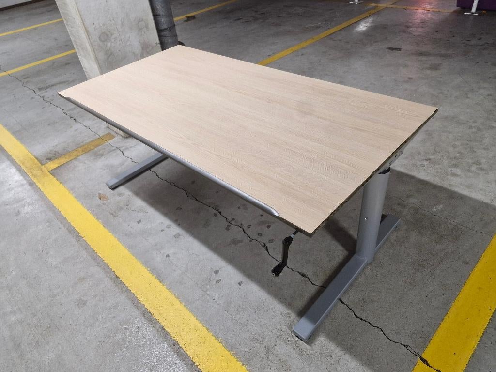 Gispen TM slinger bureau 160x80 met volkern HPL blad, Ophalen, Gispen, Info@gispen.nl, In hoogte verstelbaar