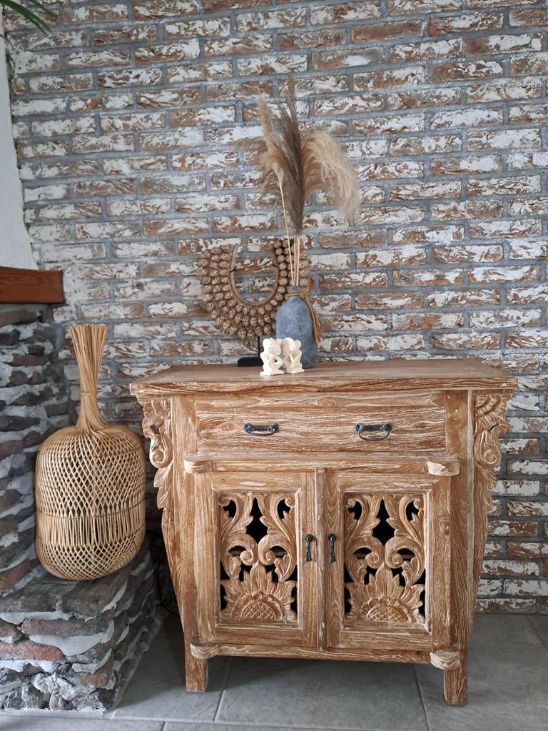 Kastje Bali - houtsnijwetk, Huis en Inrichting, Ophalen, Www.ibizasfeer.nl, Nieuw, Info@ibizasfeer.nl