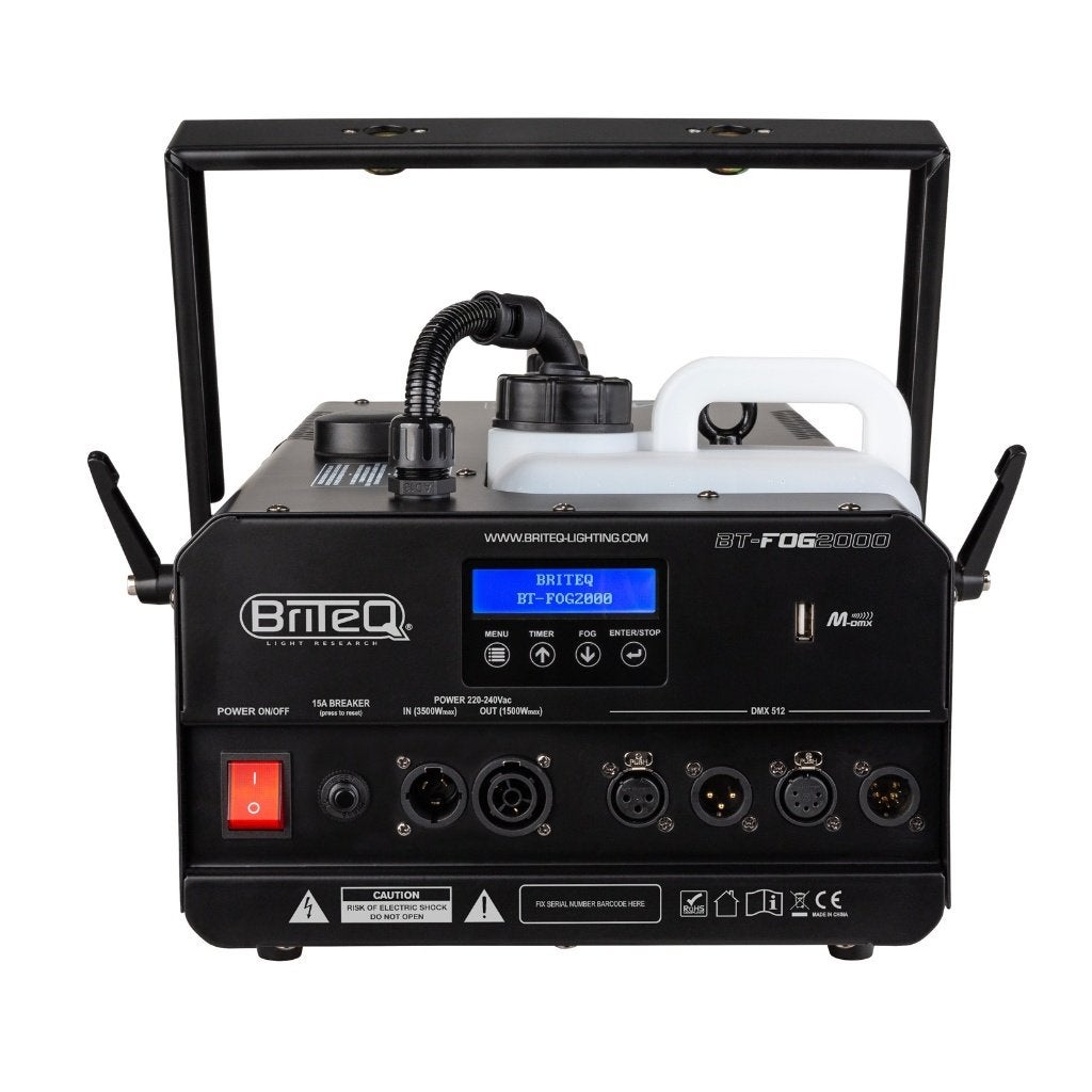 BRITEQ BT-FOG2000 Professionele 2000W rookmachine met een ex, Geluidgestuurd, Nieuw, Ophalen of Verzenden, .
