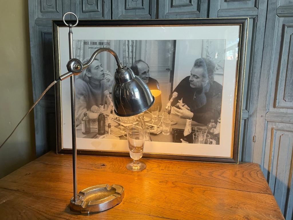 Bureaulamp met asbak Schrijverslamp art deco 1930 Tafellamp, Ophalen of Verzenden