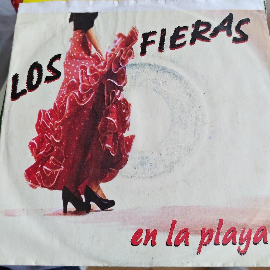 Los Fierras - En La Playa 7 inch vinyl single, Gebruikt, Fotohoes, 7 inch, 1980 - 1989