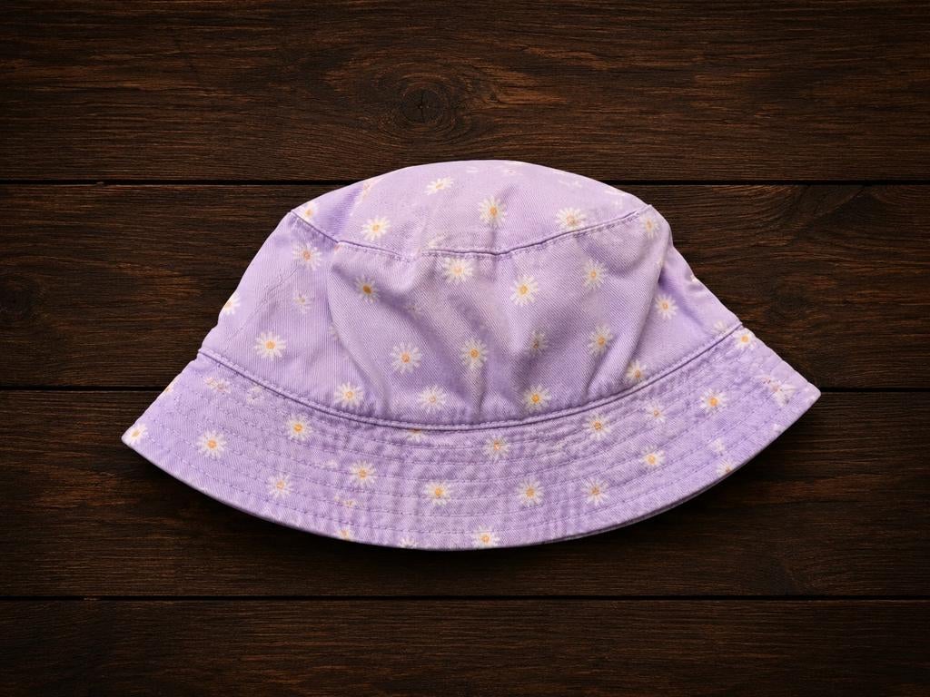 H&M Zonnehoedje met madeliefjes maat 110/128, Kinderen en Baby's, Kinderkleding | Petten en Hoeden, Gebruikt, Jongen of Meisje