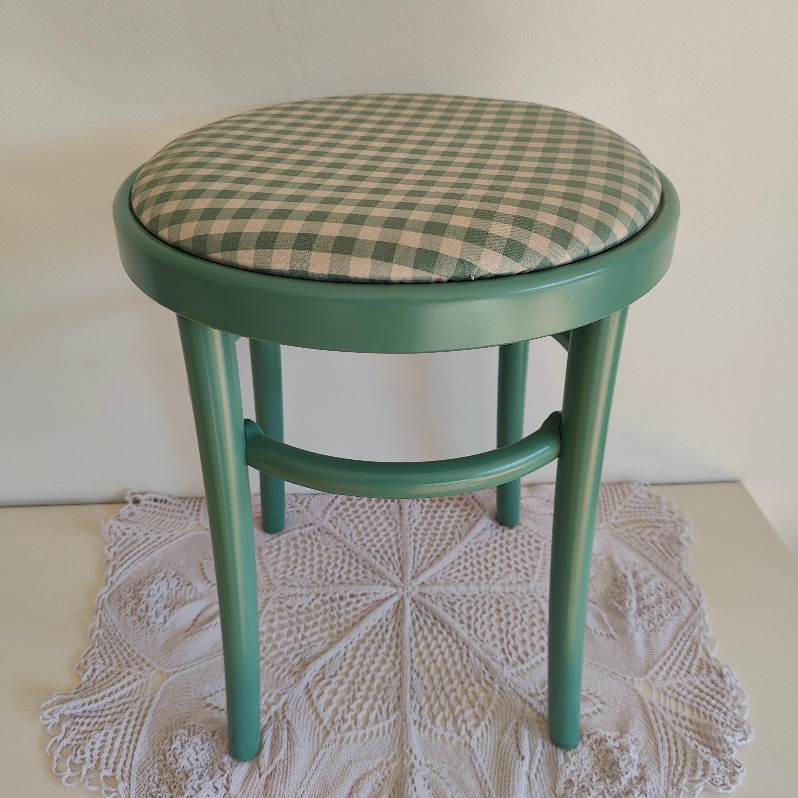 Vintage IKEA Öglan kruk Gillis Lundgren jaren 70 pastel groe, Ophalen, Gebruikt, Kunststof