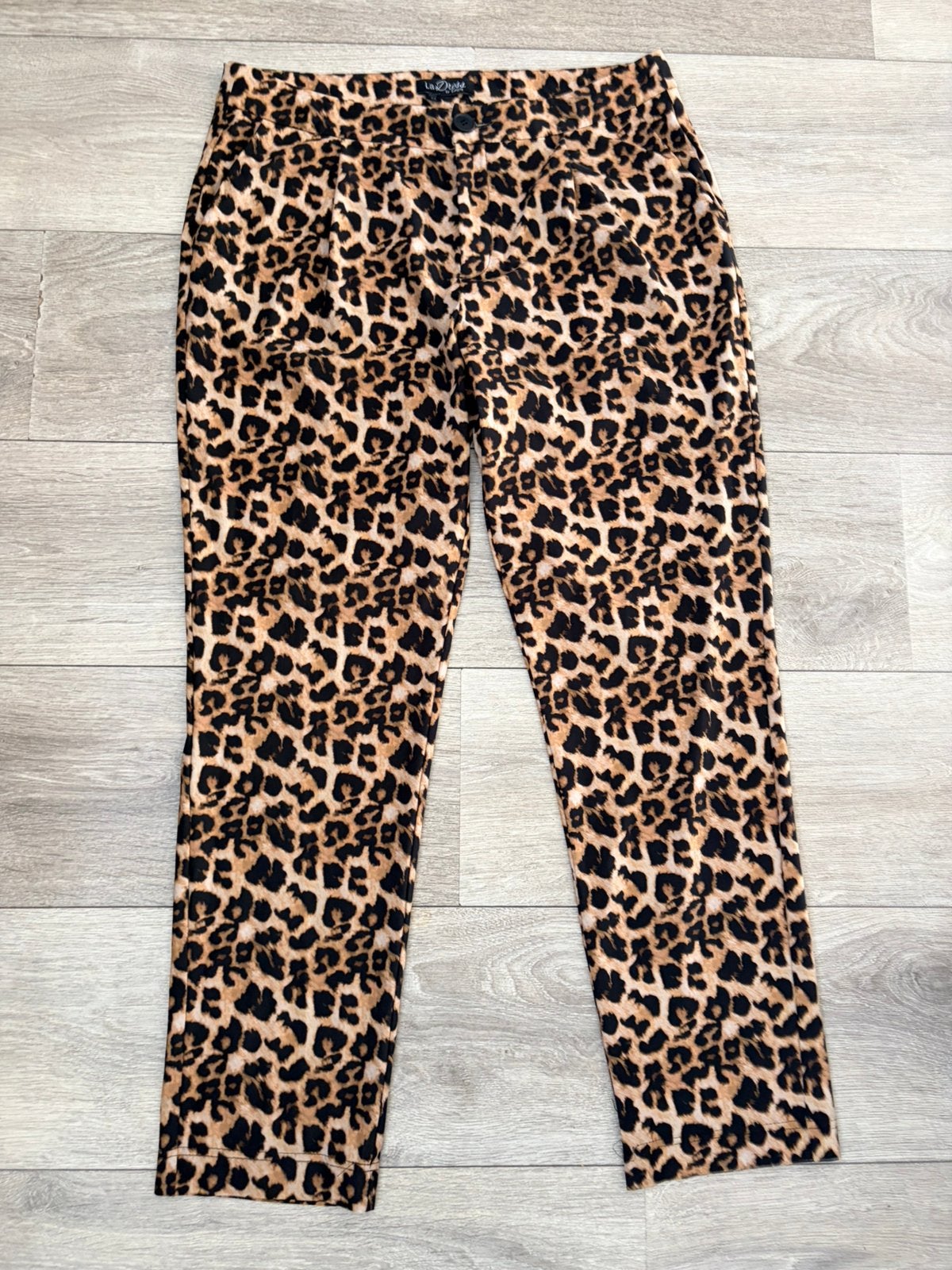 LaDress travelstof broek maat M, Maat 38/40 (M), Bruin, Ophalen of Verzenden, Zo goed als nieuw
